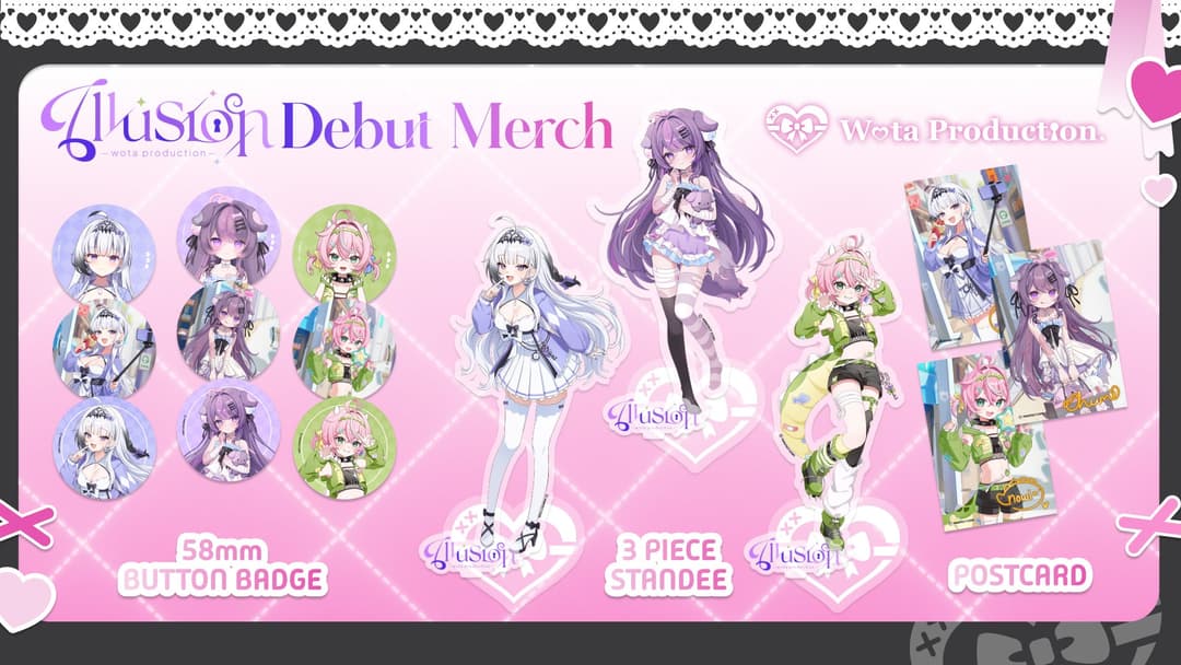 Wota Production Announces Illusion Debut Merchandise cover